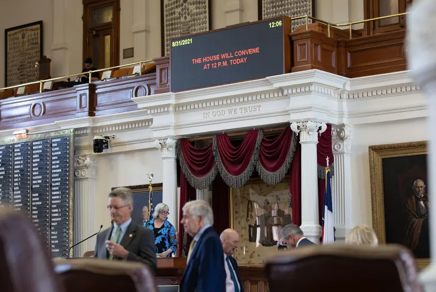 The Texas House floor on Aug. 31, 2021. Credit: Michael Gonzalez/The Texas Tribune